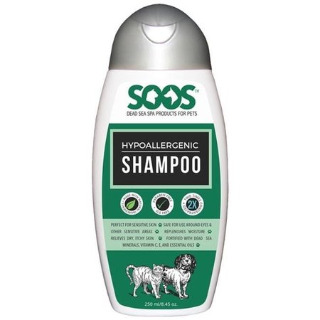 SGS INSTRUMENTS Soos PP102 Hypoallergenic Dead Sea Pet Shampoo for Cats & Dogs - 250 ml. PP102